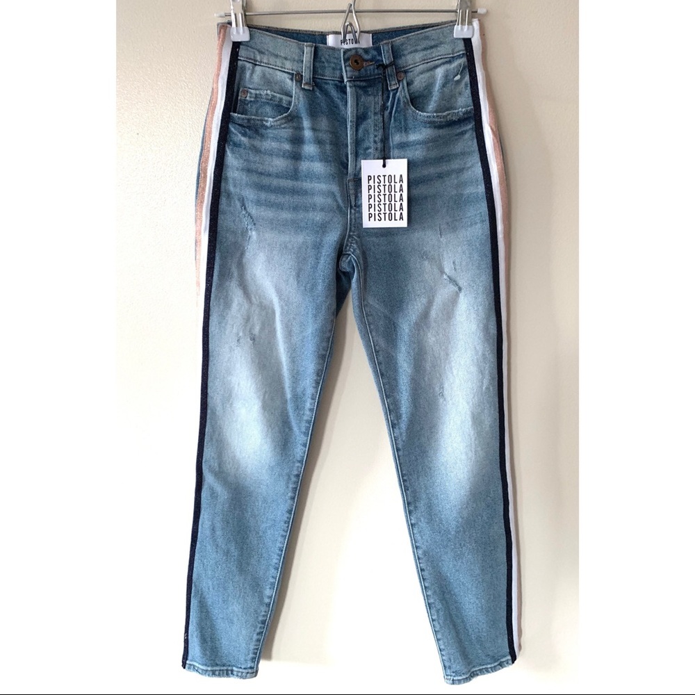 Pistola • 24 • Nico High Rise Mom Side Stripe Jean